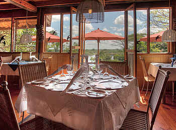 Kubu Lodge: Speiseraum im Restaurant Kubu Lodge: Speiseraum im Restaurant