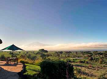 Tortilis Camp: Die Aussicht der Lounge Tortilis Camp: Die Aussicht der Lounge