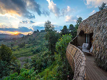Bisate Lodge: Villa Aussicht