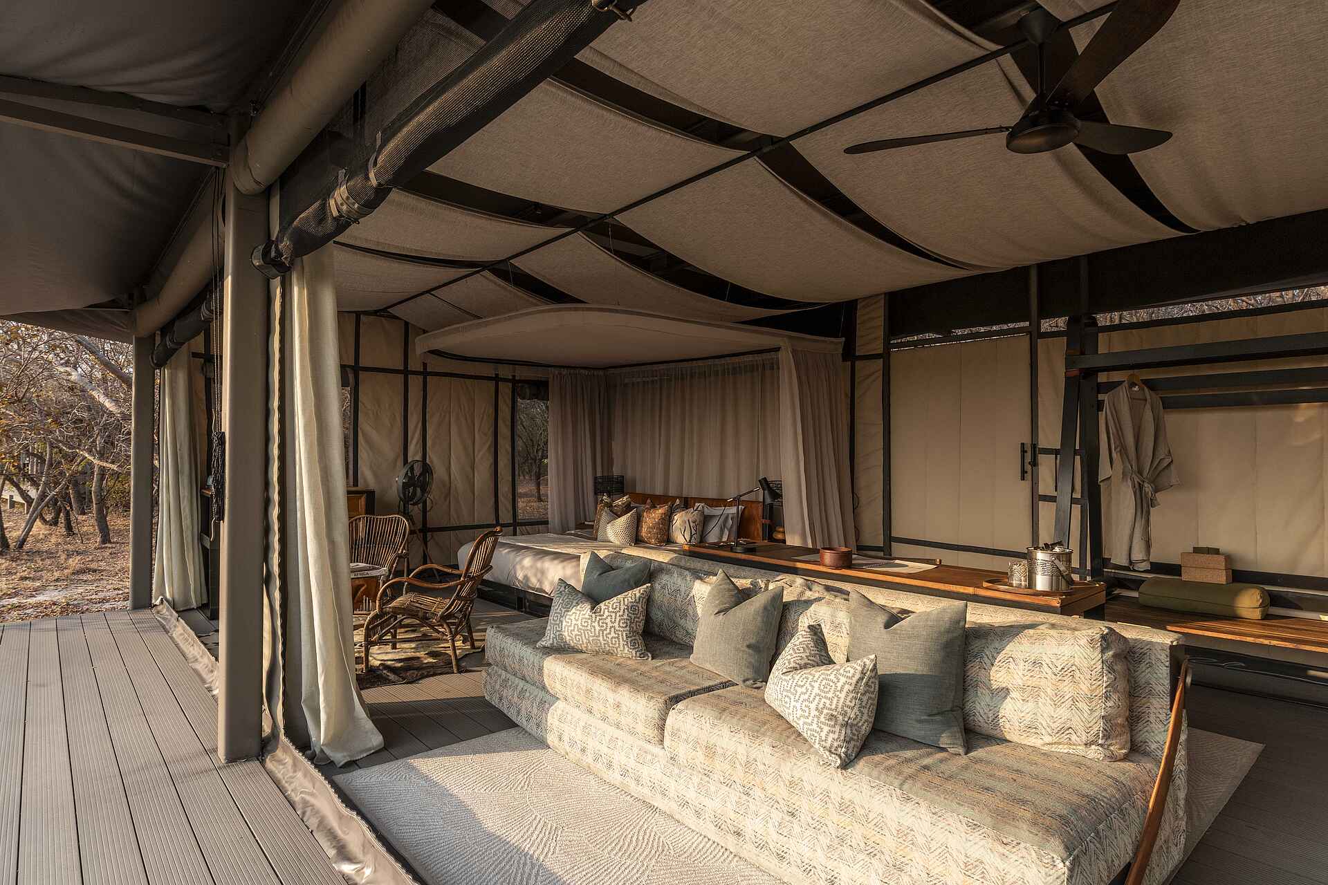 King Lewanika Lodge: Blick hinein