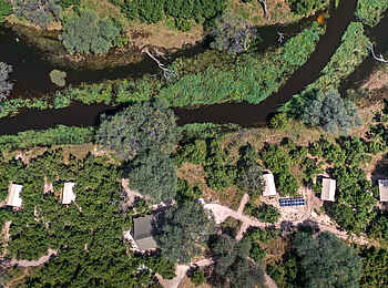 Mababe Tented Camp: Camp von oben