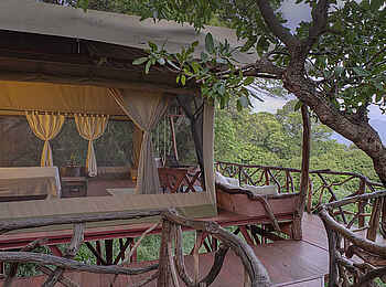 Sarara Tree: Zugang zu einem Gästezelt Sarara Tree: Zugang zu einem Gästezelt