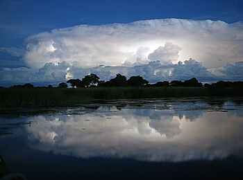 Vumbura Plains Camp: Wolkenreflektionen