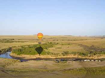 Olare Mara Kempinski: Ballon über dem Mara River