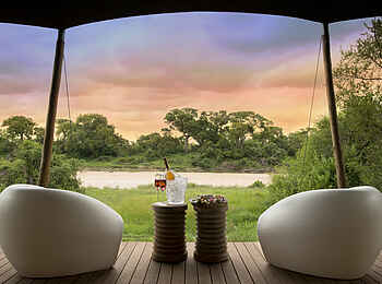 &Beyond Ngala Tented Camp: Veranda mit Ausblick