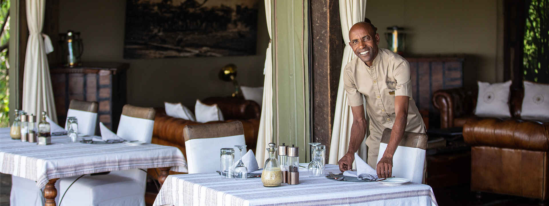 Dinnervorbereitung im Mara Plains Camp