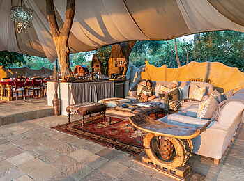 Time + Tide Chongwe Suites: Gemütliche Lounge der Albida Suite