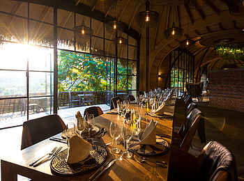Bisate Lodge: Esstisch