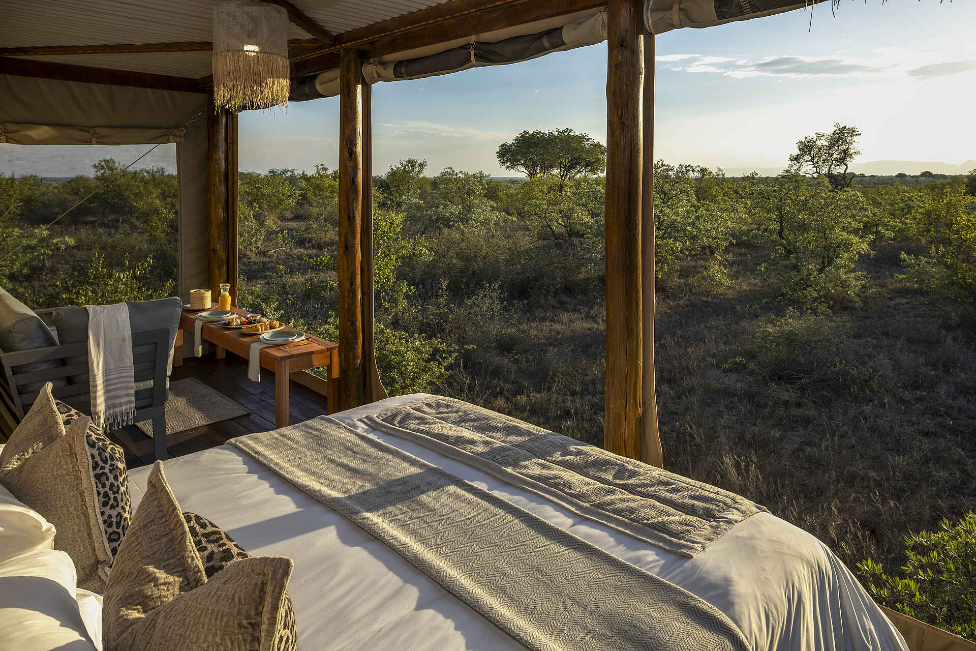 Simbavati Waterside Lodge: Sleepout Deck Aussicht