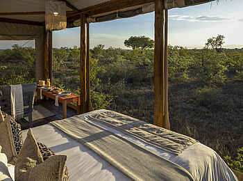 Simbavati Waterside Lodge: Sleepout Deck Aussicht