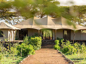 Mara Nyika Camp: Der Zugang zum Hauptgebäude