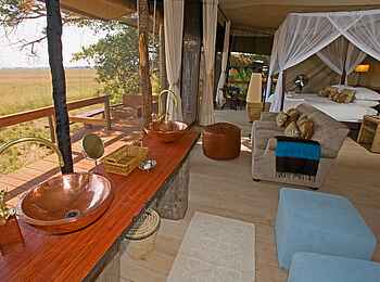 Shumba Camp: Das großzügige Gästezelt Shumba Camp: Das großzügige Gästezelt