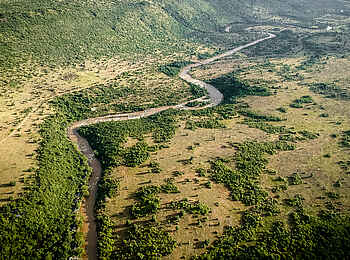 Sanctuary Olonana: Luftaufnahme der Umgebung Sanctuary Olonana: Luftaufnahme der Umgebung