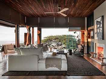 Singita Sasakwa: Wohnzimmer der Hillside Suite