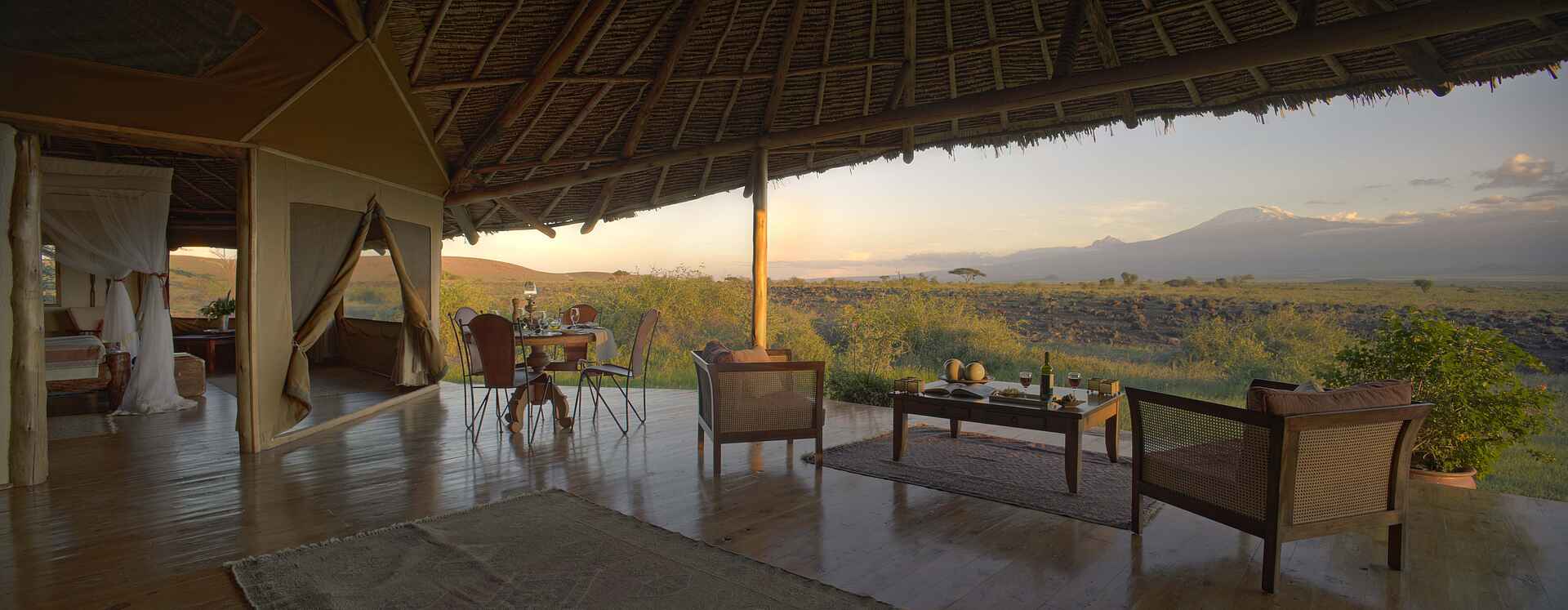 Tortilis Camp: Private House Veranda