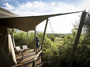 Marataba Safari Lodge: Überdachte Terrasse