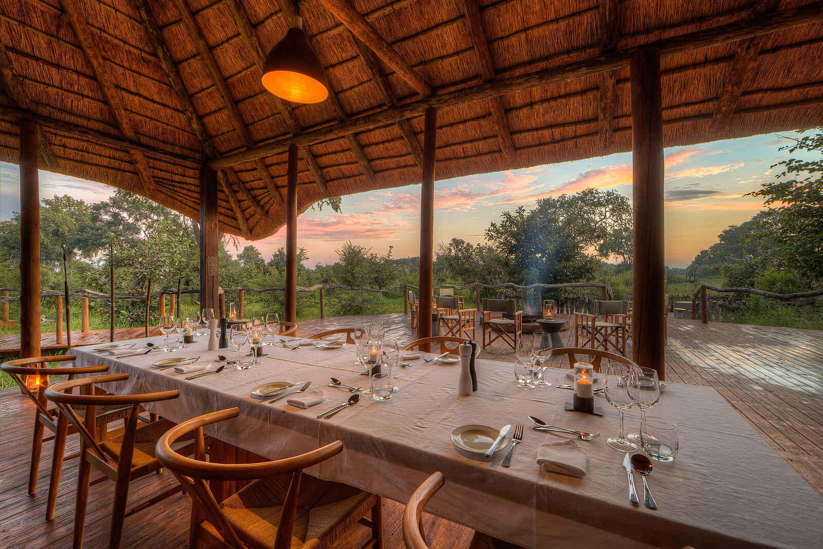 Nokanyana Camp: Essbereich Nokanyana Camp: Essbereich