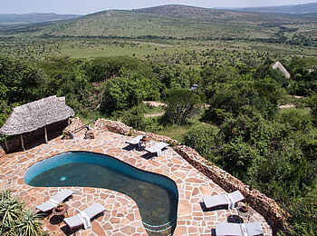 Klein's Camp: Der Pool von oben