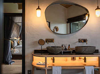 Mashatu Euphorbia Villas: Private Villa Waschbecken