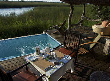 Xakanaxa Camp: Lunch am Plunge Pool