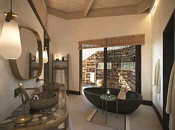 Mashatu Euphorbia Villas: Gästebad