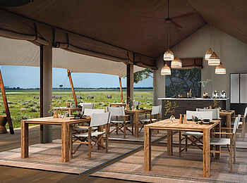 Nkasa Linyanti: Das Restaurant Nkasa Linyanti: Das Restaurant