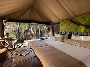 Selinda Explorers Camp: Guest Tent Blick hinaus