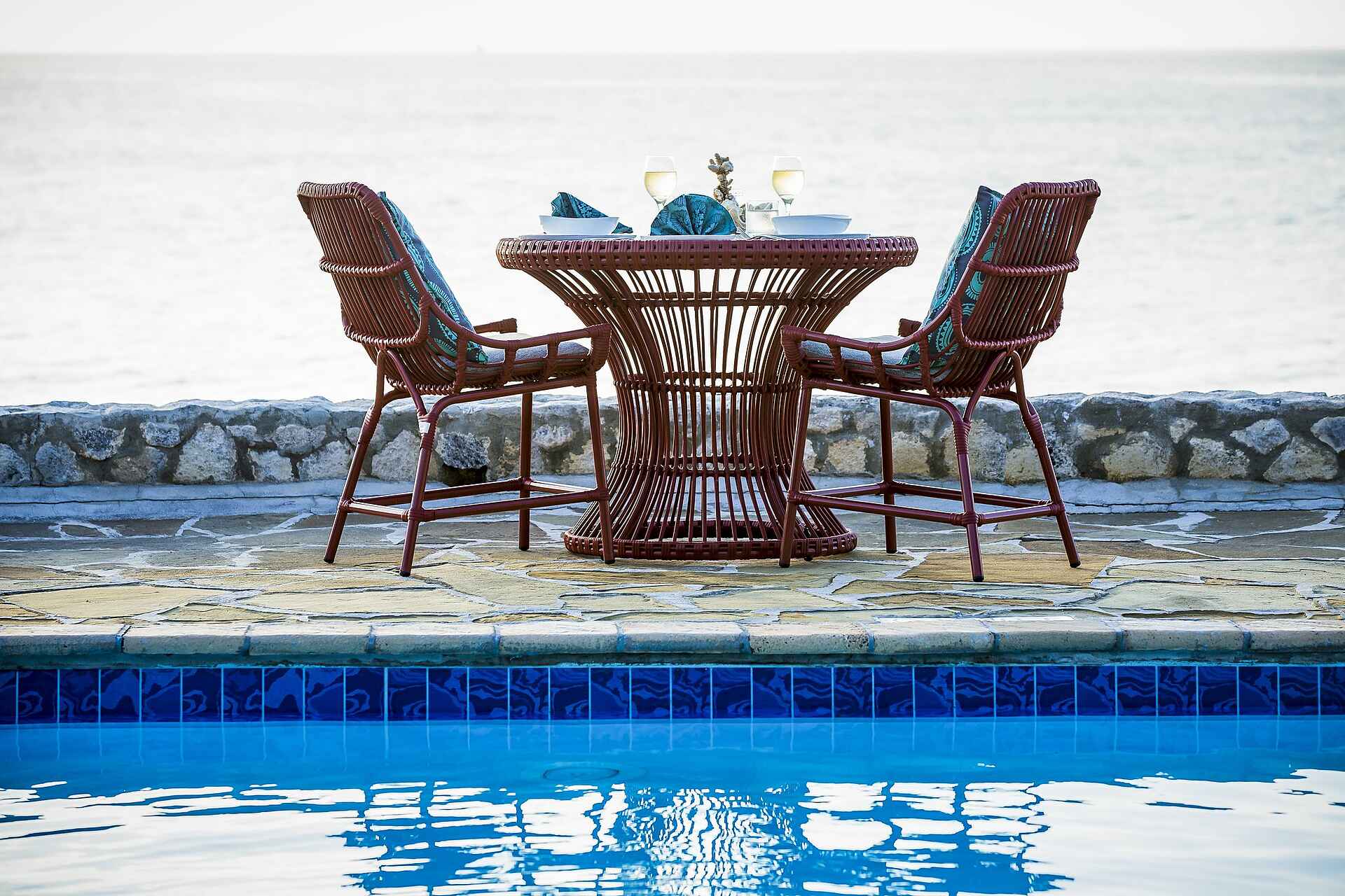 Anantara Medjumbe Island Resort, Medjumbe Island, Quirimbas-Archipel, Dinner, Swimming Pool, Afrikarma, Afrikarma Safaris, Afrikarma Safaris - Wildnis. Hautnah., Afrikarma.de