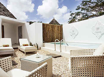 Gold Zanzibar Beach House & Spa: Die Terrasse der Jungle Villa
