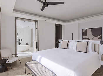 LUX Grand Baie: Das Hauptschlafzimmer im Pool Penthouse LUX Grand Baie: Das Hauptschlafzimmer im Pool Penthouse
