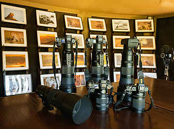 Soroi Private Wing Camp: Kameras im Fotostudio