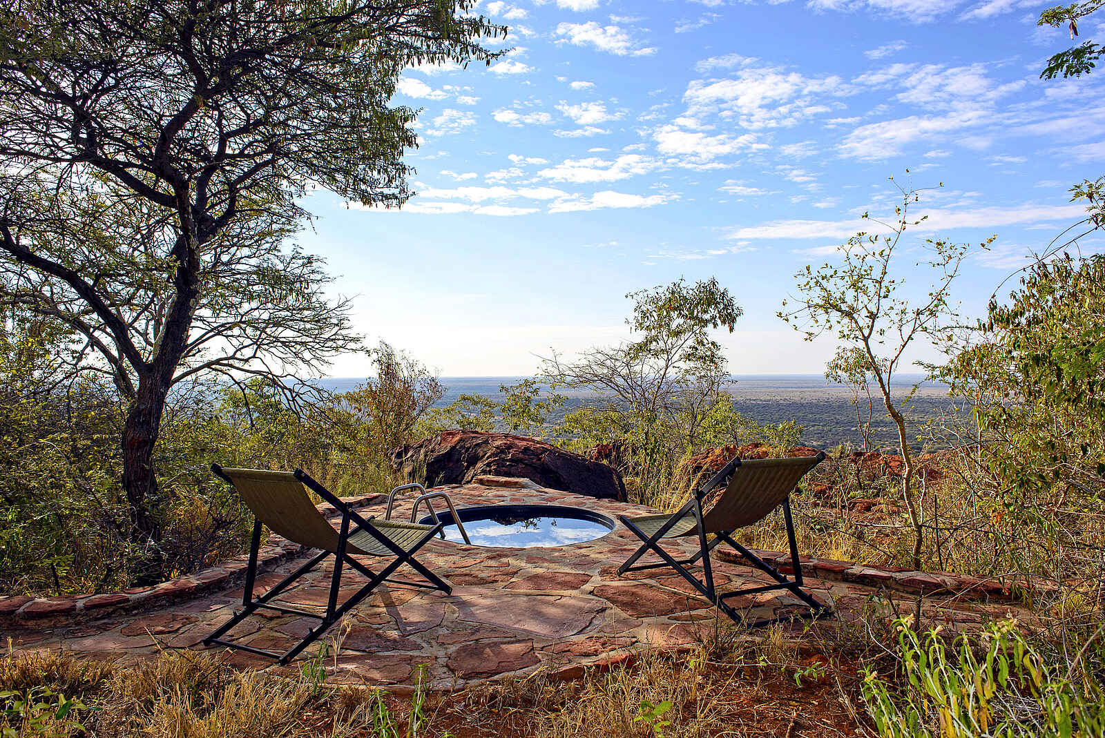 Waterberg Plateau Lodge: Private Veranda mit Tauchbecken Waterberg Plateau Lodge: Private Veranda mit Tauchbecken